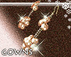 earrings - golden pearl