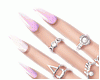 Prism Nails + Rings Pink