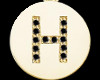 Gold H Pendant Necklace