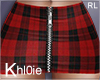 K Tae Red Plaid Skirt RL
