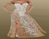 Pearls Tan Gown