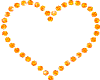 orange sparkly heart