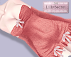 knit ribbon coral