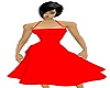 plain red CAZ dress