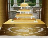Gold& White Wedding Cake