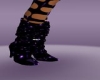 black with purple boots