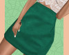 Sea Green Leather Skirt