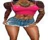 pink top / tats jean sho