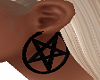 Blk Pentagram Earrings