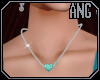 [ang]Teal Heart Necklace