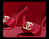 red CC heels