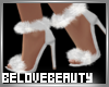 ♥ White Fur Heels