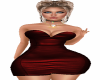 DARK RED RLL DRESS