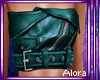 (A) Aqua Leather Top