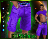 Rave Cargo Shorts Purple