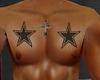 K Star chest Tattoo blck