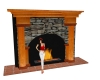 Birch / Stone Fireplace