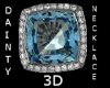 CA 3D Blue Aqua Necklace