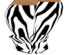 Zebra high heel boots