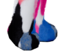 Big Colorful Fur Boots