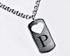 k. necklace letter P