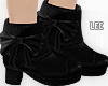 !Black Bow Ankle Booties