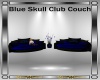Blue Skull Club Couch