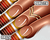 q.Brown Striped Nails XL