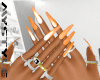 Orange Nails + Rings