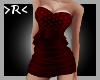 >R< Red Short Dress