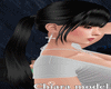 tied black hair