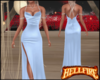 Ice Blue Satin Gown