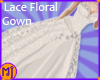 MJ White Flora Lace Gown