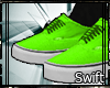 "S"Vans w/sock Green