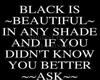 (zs) Black Is Beautiful