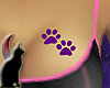 Purple paw breast tat