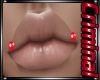 Red Corner Lip Studs