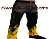 yellow flame chaps