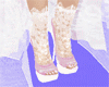 ~k White/pink Lace Heels