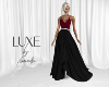 LUXE Gown Ruby and Black