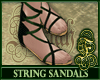 String Sandals Green