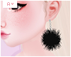 Ⓐ Black Fur Earrings
