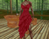MH1-Red Ruffled dress