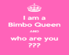 Bimbo queen sign pink