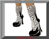 Silver&Ebony Flame Boots