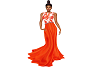 CK-Orange Gowns Dress V2