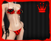 Red Black Love Bikini
