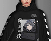 F | saku black hoodie