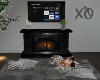 Winter Fireplace w/Tv