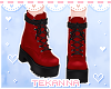 [T] Tied boots Red